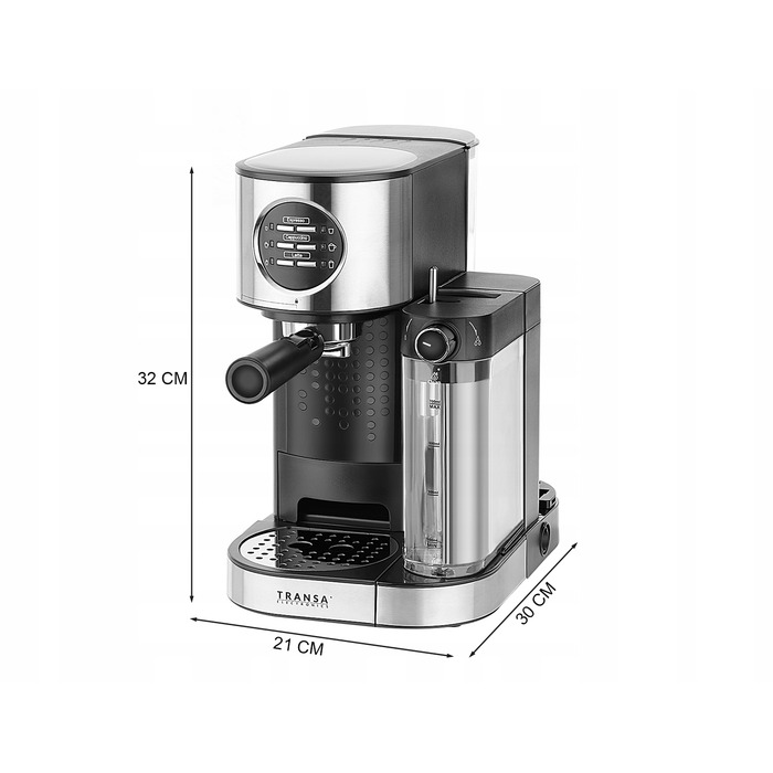 Ріжкова кавомашина Transa Electronics MultiCoffee, 1470 Вт, чорна