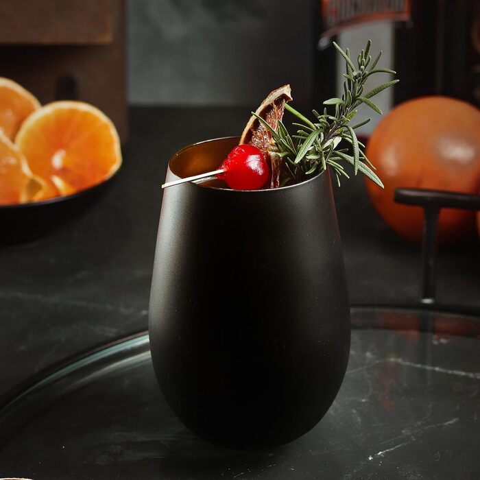 Stölzle Lausitz Glasses 465ml | Drinking Glasses 6-Piece Set | Dishwasher-Safe Drinking Glass Set | Shatterproof | Universal Glasses as Water Glasses, Juice Glasses, Whiskey Glasses | Black Bronze
