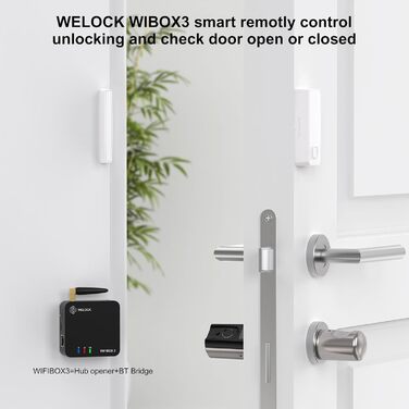 Розумний BLE шлюз WELOCK WIFIBOX 3 для віддаленого керування дверними замками, сумісний з Alexa, безпечний контроль доступу до електронних замків
