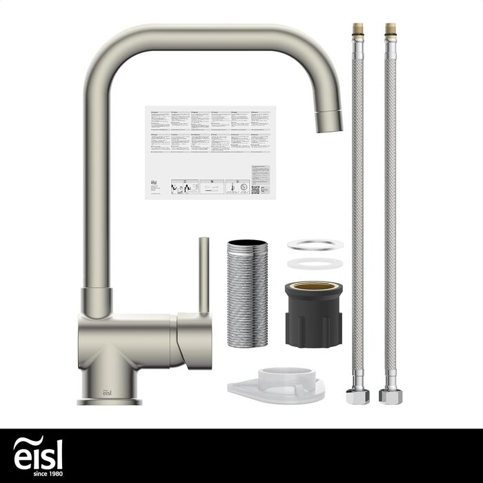 Змішувач для кухні EISL FUTURA NI182GANI з високим виливом, однорідний, з нержавіючою сталею