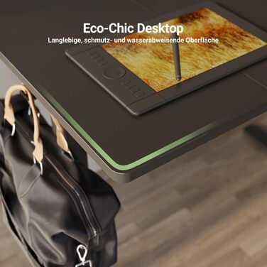 Claiks Electric Height Adjustable Desk 140x70cm - Standing Desk with Cable Management, Memory Function & Ergonomic Design (FSC® Certified)
