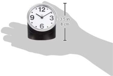 Настільний годинник Alessi Cronotime 01 B, ABS, чорний, 7 см