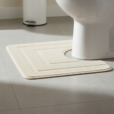 Килимок для ванної кімнати SmartHome бежевий, 50x80 см, з антиковзаючим покриттям