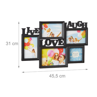 Relaxdays Picture Frame - Live, Love, Laugh