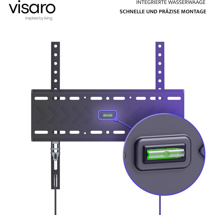 Настінне кріплення для телевізора Visaro WMF75 43-75 дюймів, LED/LCD/OLED, VESA 400x400, до 45 кг