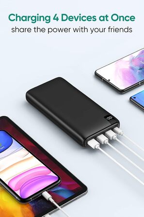 Powerbank A ADDTOP 26800mAh з Power Delivery 22.5W: 4 порти для смартфонів, планшетів та іншого
