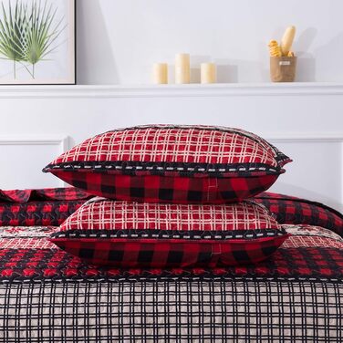 Комплект постільної білизни Soul & Lane: ковдра з 2 наволочками, дитячий, з дикими тваринами, природа, рустикальний стиль, Queen