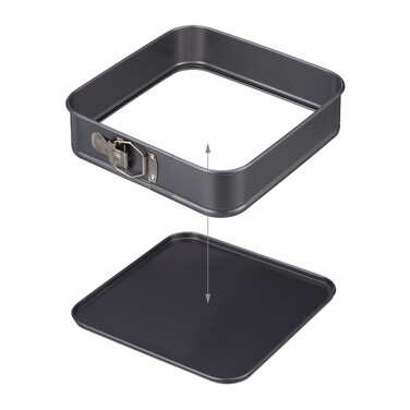 Relaxdays 5-Piece Set of Square Springform Pans