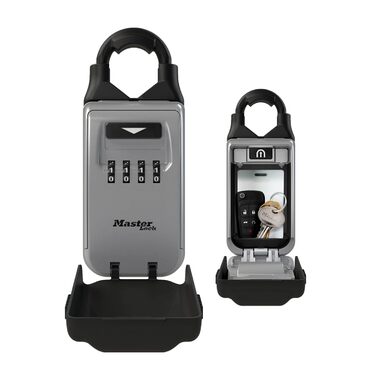 Сейф для ключів Master Lock з кріпленням на стіну, зовнішній, 12.6 x 7.2 x 5.2 см, з регульованим бугелем