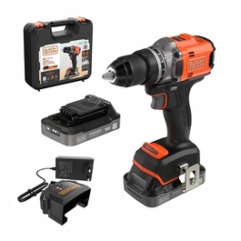 Дриль-шурупокрут Black+Decker 18V, 50 Нм [BLD682D2XK-QW] з 2-ма акумуляторами по 2,0 Аг