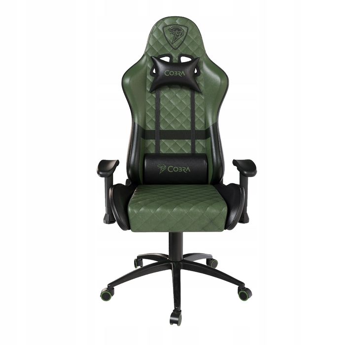 Ігрове крісло Cobra Draco CRF194 Green, штучна шкіра