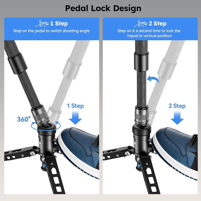 SIRUI Монопод з вуглецевого волокна з системою швидкого кріплення | 165см, професійний, 3-в-1, вантажопідйомність 10кг, для DSLR та відео (SVM-LF)