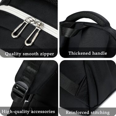 Шкільний рюкзак для підлітків дівчаток та хлопців, рюкзак у школу з багатьма кишенями, водонепроникний шкільний ранець великого розміру з відділенням для ноутбука 15,6' чорного кольору