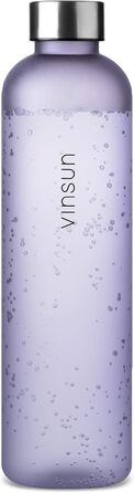 VINSUN Water Bottle 650ml, 1000ml, 1500ml - Leak-proof, Carbonated Beverage Safe, BPA-free, Tritan - Lightweight Water Bottle for Sports, Outdoors, School, Cycling, Office (1000 ml, Purple)