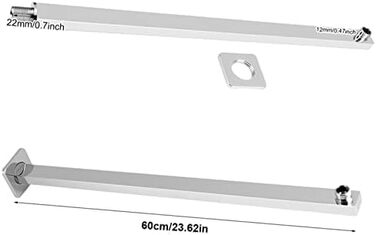 Світлодіодна душова лійка з LCD-дисплеєм, 3 кольори, терморегулятор, цифровий індикатор температури, квадратна хромована, водозберігаюча, для душу та ванни