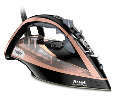 Парова праска Tefal Ultimate Pure 3200W Durilium, рожево-чорна