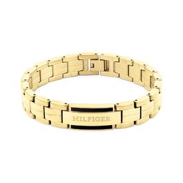 Браслет Tommy Hilfiger чоловічий з застібкою-карабіном, сталь/золото (Gold Collection)