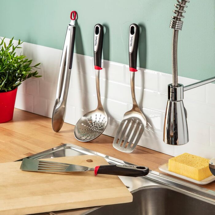 Tefal Ingenio Inox вінчик нержавіюча сталь 35.15x9.2x7 см, лопатка для воку - оригінальний набір