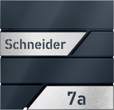 Поштовий ящик з газетницею з нержавіючої сталі, настінний, з замком та гравіюванням (срібний)