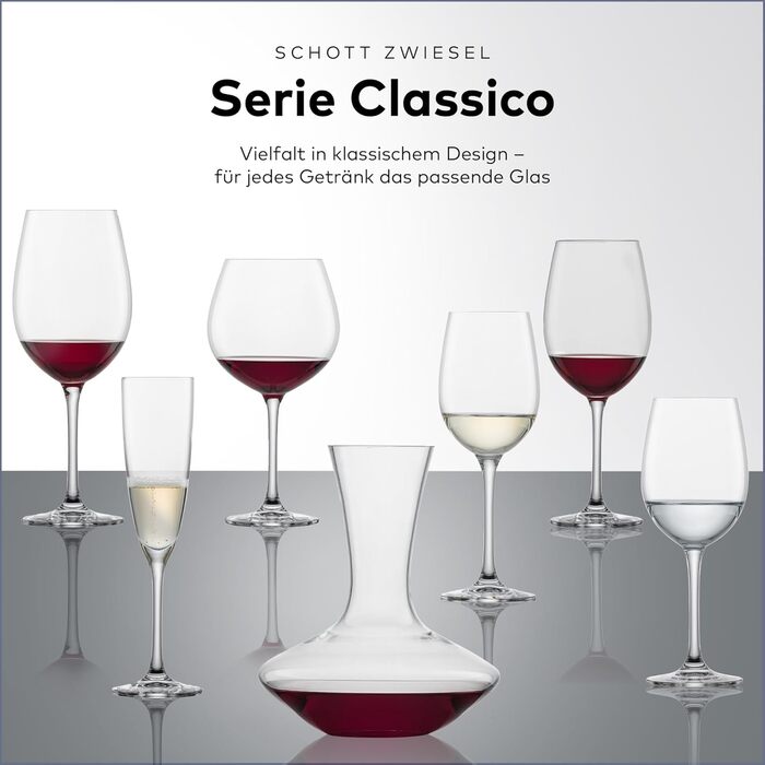 Склянка для білого вина Schott Zwiesel Classico (набір 6 шт.), німецька якість, Tritan-кришталь, придатна для миття в посудомийній машині