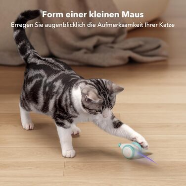 PETLIBRO Interactive Cat Toy, Automatic Toy for Cats with LED Lights, Smart Electric Pet Toy, USB Rechargeable, Auto On/Off
