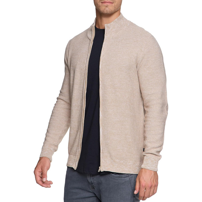 Чоловічий кардиган Indicode INWestmoon з коміром-стійкою | Тонкий в'язаний кардиган з бавовняної суміші (3XL, Кукурудзяний колос)