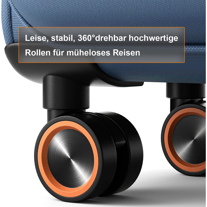 Великий валіза на колесах 78x48x30 см, тканинний, з кодовим замком, 109 літрів, блакитний
