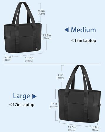 Laptop Bag for Danes, waterproof shoulder bag with 40.6 cm computer compartment for work, school, travel, violet (L, Black Large)