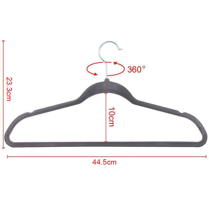 Вішалки для одягу Ediesi, 50 шт., сірі, з м'яким покриттям, для штанів, сорочок, спідниць, костюмів (без кріплення для краваток)