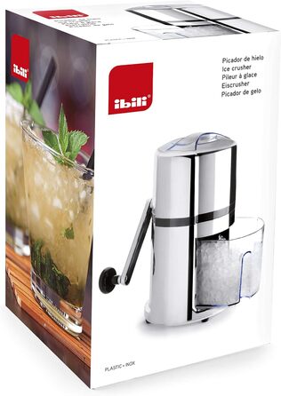 IBILI Ice Crusher, Stainless Steel, Silver/Black, 16 x 16 x 26 cm