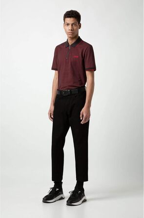 Чоловічий шкіряний ремінь HUGO Gionio SZ40 з логотипом на петлі, чорний (105 Schwarz001)