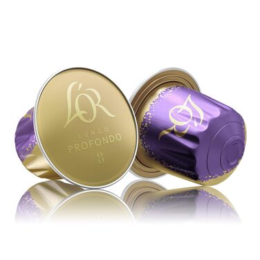 Кавові капсули L'OR Lungo Profondo, сумісні з Nespresso, 100 шт (10 упаковок по 10 капсул)
