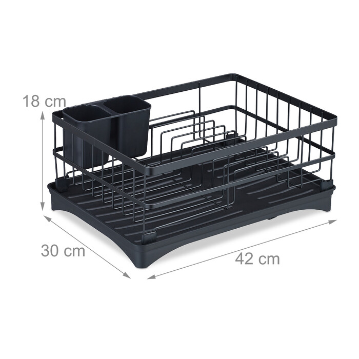 Relaxdays Dish Drainer with Automatic Drainage