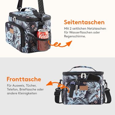 Термосумка LifeWit 9L для ланчу, 12 банок, з виставним ремінцем, для пікніка та роботи