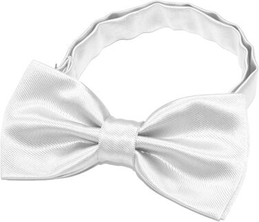 Метелик чоловічий JEMYGINS регульований, шовковий, однотонний (білий) + Манжети + Хустинка в подарунковій коробці