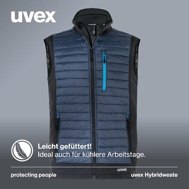 Жилет Uvex tune-up чоловічий гібридний - степна жилетка - міцна робоча жилетка, розмір L, темно-синій