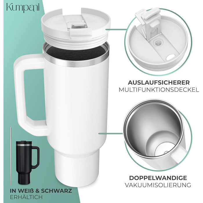 Personalized Insulated Tumbler - 40oz with Engraving - Custom Name or Logo, Leak-Proof, BPA-Free, with Lid & Straw