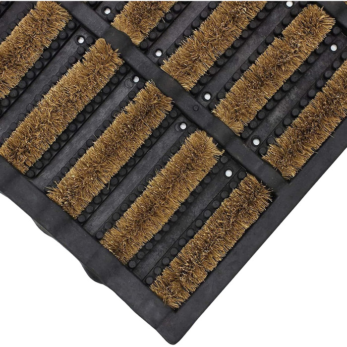 LSC Tuff Scrape Doormat, durable outdoor doormats, removes grass, mud, and dirt, 100% natural coconut fiber bristles with rubber backing, machine washable, non-slip doormats, large (nbs 1