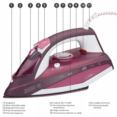 Парова праска Clatronic DB 3705, 2600 Вт