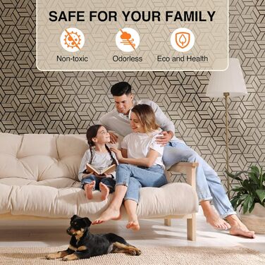 Акустичні настінні панелі JAMELO з шпоном горіха, самоклейні 3D гексагональні панелі для стін та стелі, 30x15x1.2 см, 10 шт, колір горіх