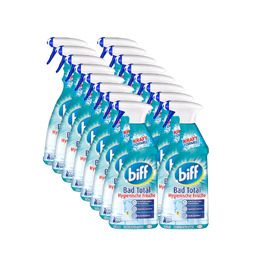Засіб для чищення ванної кімнати Biff Bad Total Hygienische Frische проти вапна та бруду, гігієнічна свіжість, спрей 750 мл (набір 16 шт.)