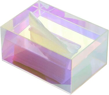 Tissue Box, Tissue Box, Rectangular Acrylic Colorful Tissue Box Holder Serviette Box with Large Opening, Sinkable Cover Tissue Box Tissue Box for Toilet Lid