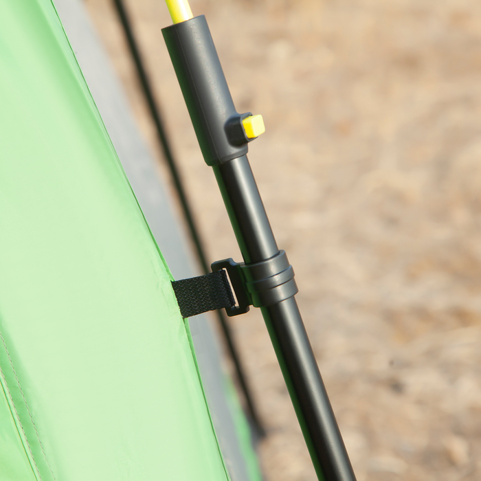 Outsunny Camping Tent 6-Person Family Dome Tent PU2000mm Waterproof, Easy Setup, Steel & Fiberglass, Green, 320x320x180cm