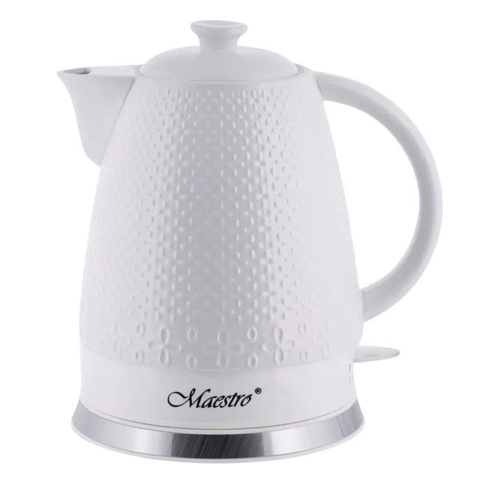 Електричний чайник Maestro MR-073, 1200 Вт, 1,5 л, білий