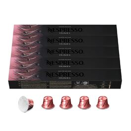 Кава Nespresso Original Colombia: 100 капсул арабіки середнього обсмаження з Колумбії | Для еспресо та лунго | Сумісна з капсульними машинами Nespresso Original