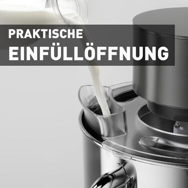 Кухонна машина Heinrichs 2500W з двома гаками для тіста, міксером та вінчиком, 8 швидкостей, чаша 7л з нержавіючої сталі, тиха, з титановим покриттям