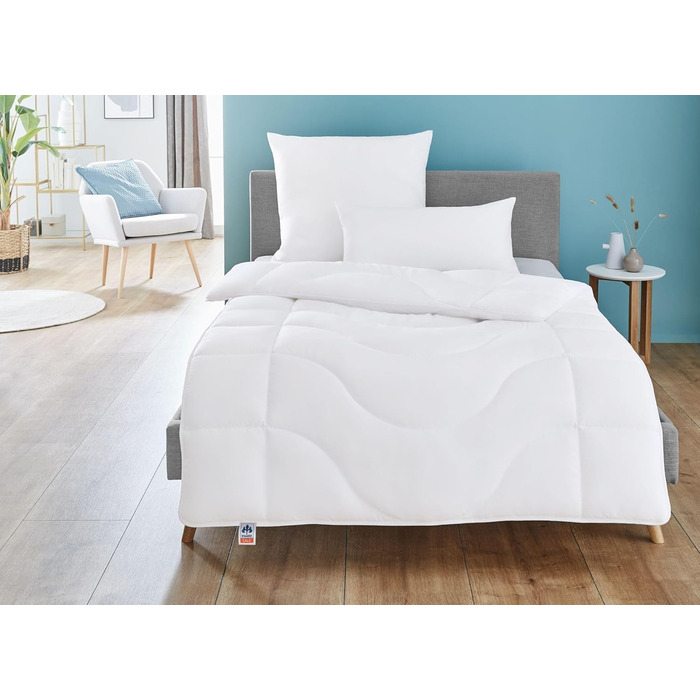 Irisette Warm Winter Comforter/Duvet Lotte, with Top Cool Fabric, washable at 95 degrees, includes storage bag, 155 x 200 cm, white, Öko-Tex certified, Made in Germany 155 x 200 cm Duo - Winter Comforter