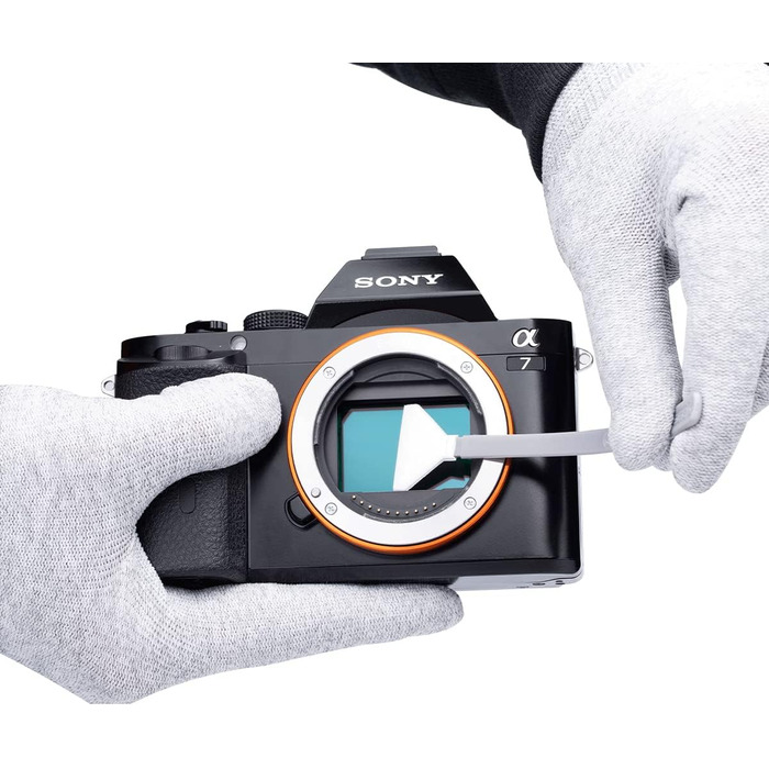 Набір для чищення сенсора камери VSGO (12 шт.) з розчином 10 мл, сухими серветками для CCD/CMOS та очисником сенсора (24 мм без очисника)