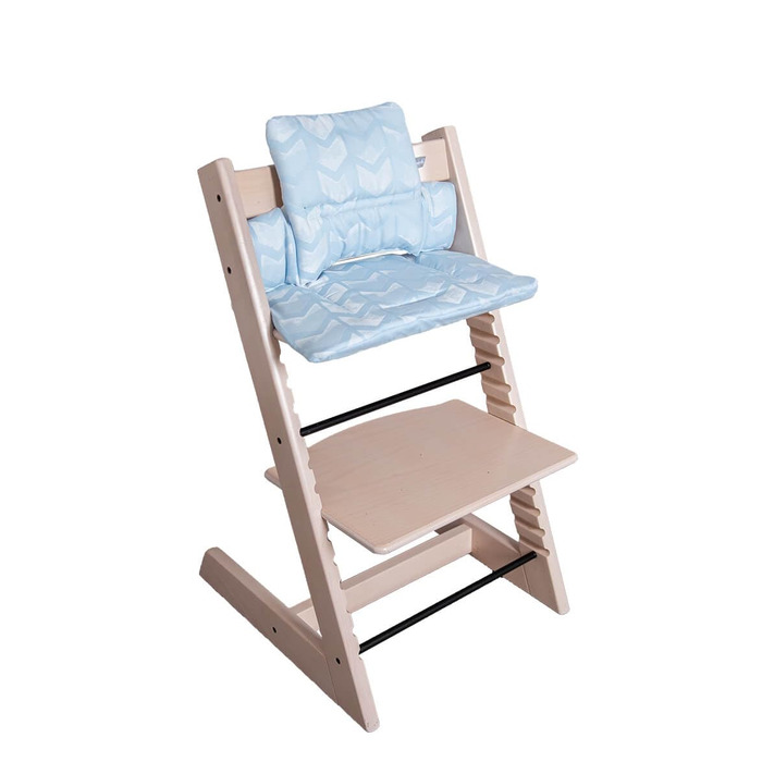 Комплект подушок для стільчика Hoppediz, 2 шт., 100% органічна бавовна, для Stokke Tripp Trapp, дизайн Amsterdam aqua