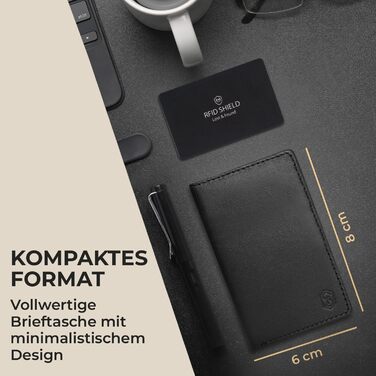 Чоловічий гаманець Slimpuro: тонкий, з RFID захистом, з відділом для монет, на 12 карт. Шкіряний гаманець для чоловіків та жінок